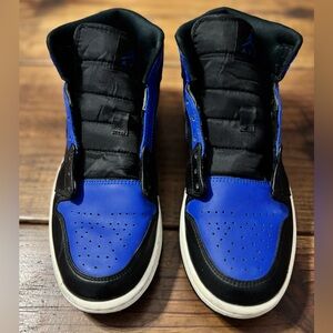 Nike Air Jordan 1 Mid Black/HyperRoyal Blue-with box